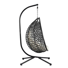 Merax Egg Hanging Chair with Stand, Indoor/Outdoor Swinging Wicker Hammock Chair for Patio, Garden, or Living Room