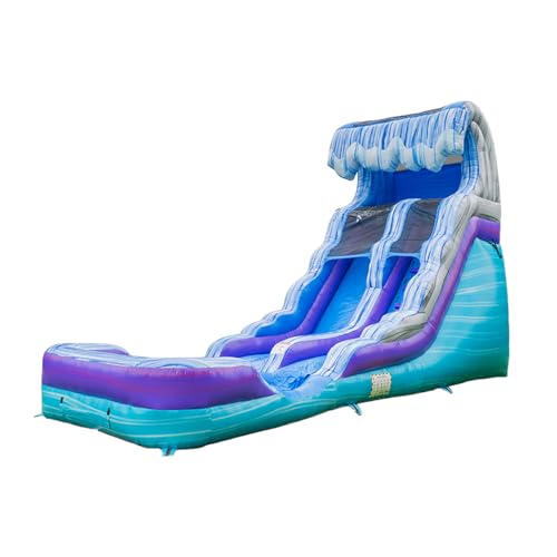 HeroKiddo 16ft Ocean Wave Commercial Inflatable Water Slide with Blower