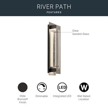 Kichler River Path LED Outdoor Wall Sconce Light, Olde Bronze