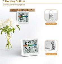 JDXQBLD Multifunction Weather Station, Temperature Humidity Sensor Clock Backlight Bedroom Baby Room Digital Temperature Monitor Home Life High-Precision Sensor