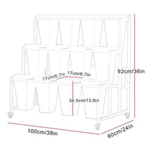 ARTUNV 3 Tier Metal Plant Stand With 12 Buckets, Heavy Duty Rolling Flower Display Rack, Movable Planter Organizer For Florist, Garden, Party, Event Decor(Color:Black)