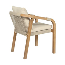 Armen Living Cypress Modern Outdoor Patio Dining Chair Set of 2 Ivory