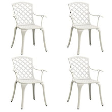 GFMGUEMV Cast Aluminum Outdoor Bistro Set with Umbrella Hole, Patio Dining Table and Chairs for Balcony