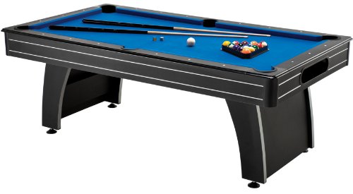 Fat Cat by GLD PRODUCTS 7’ Pool Table with Automatic Ball Return, Electric Blue Playing Surface