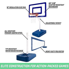 GoSports Splash Hoop ELITE 2-in-1 Pool Basketball & Volleyball Game Set Blue