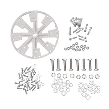 Wind Turbine Generator Kit, 8 Blades 5000W Solar Wind Power Generator 12V 24V 48V Windmill Generator with Wind Controller for Cabins Or Home(White),24v