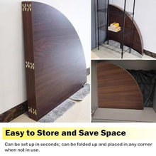 Innovz Foldable Round Table Tops Only, 4 5 6 7 Ft Large Wooden Table Top No Legs, Portable Storable Banquet Dining Tabletop with Metal Hardware, Walnut Color(130cm(51inch))