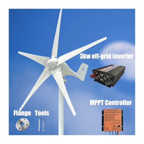 MPPT 3000W 12V 24V 48V Permanent Magnet Wind Turbine Generator Power Kit