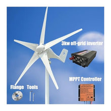 MPPT 3000W 12V 24V 48V Permanent Magnet Wind Turbine Generator Power Kit