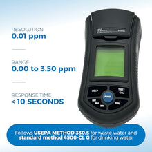 Sper Scientific Portable Digital Chlorine Meter 860043 w/Large LCD Display for Swimming Pools & Spas, Measure Free & Total Chlorine, Accurate & Handheld Water Chemical Testing Kit, Pool Water Tester