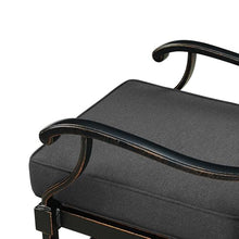 Oakland Living Pair of Black Aluminum Patio Deep Seating Swivel Rocker Club Chairs with Black Cushions