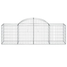 Arched Gabion Baskets 4 pcs Galvanized Iron Outdoor Plant Pots Self-Watering White Black