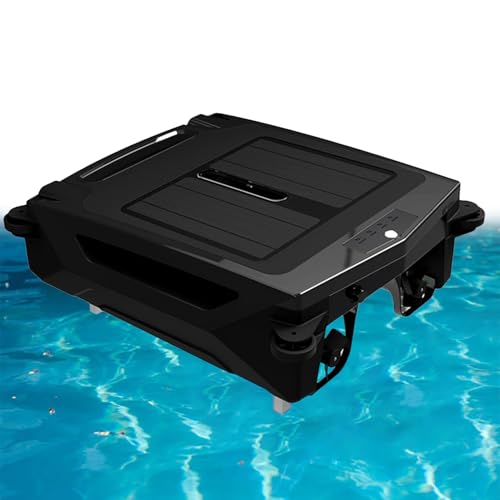 SDdPulse Solar Pool Cleaner Dual Mode,Solar Powered Automatic Robotic Pool Skimmer Cleaner,Cordless Cleaner with Smart Obstacle Avoidance,5000mah Battery, 4.1l Capacity - Ideal Fo