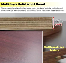 Innovz 47 to 87 Inch Round Table Top Only, Wooden Quarter Folding Tabletop, Home Useful Table Top for Kitchen Coffee Side Table, Walnut Teak Mahogany Marble Texture(Red,160cm(63inch))