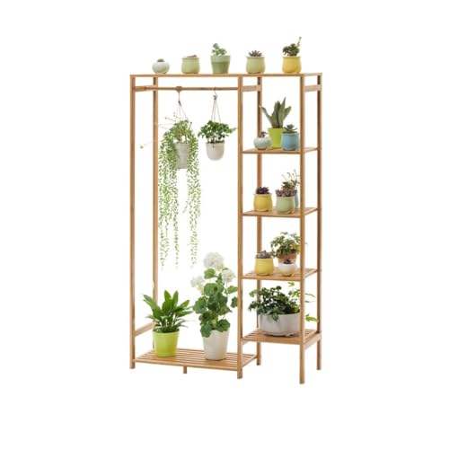 IBONSON Multi Tiered Plant Stand Indoor Balcony Multi-Layer Flower Stand Living Room Floor-Standing Flower Pot Rack Pothos Hanging Basket Succulent Plant Stand Corner Outdoor Plant Stand