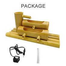 Garden Fountain Bamboo Water Fountain Water Feature Handmade Garden Water Flowing Feature,Indoor/Outdoor Fountain+Filterbucket Desktop Fountain Home Decor