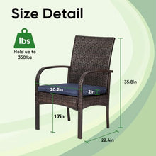 SAILARY Outdoor Wicker Rattan Chairs Patio Furniture Sets with Cushions, 350lbs Capacity, All-Weather Rattan Sofa Set for Garden, Porch, Backyard, 6PCS, Brown