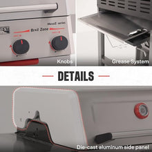 Monument Grills 4 Burner Propane Gas Grill with Advanced Broil Zone, Stainless Steel Outdoor Mesa 2 Barbecue Grill, Foldable Side Shelves, 500°F in 5 Mins, Fast Assembly, Mesa II 410FBZ
