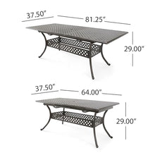 Industrial-Style Outdoor Dining Table with Weather-Resistant Iron Frame and Angled Tubular Legs - Perfect for Patios and Back Decks
