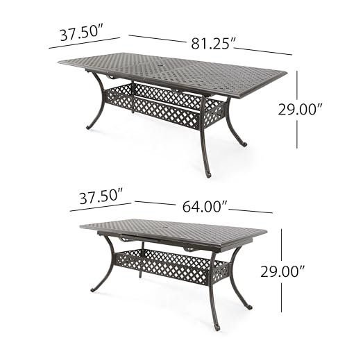 Industrial-Style Outdoor Dining Table with Weather-Resistant Iron Frame and Angled Tubular Legs - Perfect for Patios and Back Decks