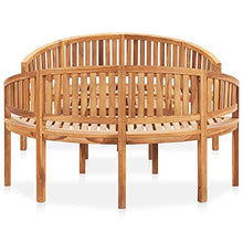 WHOPBXGAD 3 Piece Banana Patio Lounge Set Solid Teak Wood Outdoor Garden Furniture with Weather Resistant Design for Backyard Poolside Relaxation