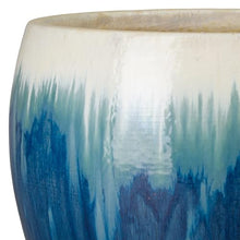 Emissary Set of 4 Blue Snow Round Stoneware Planters (13in, 16in, 19in, 23.5in)