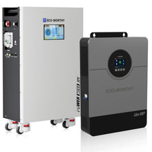 ECO-WORTHY Powermega 48V 314Ah UL1973 LiFePO4 Energy Storage System with Liber 10KP 10kW Hybrid Inverter, Active Balancing BMS, Battery Built-in Bluetooth&WiFi, Communication for Home Backup, Off-Grid
