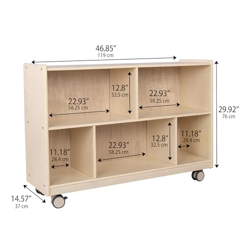 Children's Factory Angeles Mobile 2-Shelf Storage Wooden