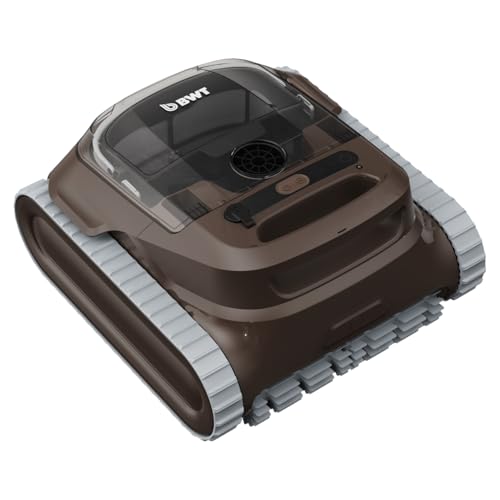 BWT BATBROWN Cordless Robotic Pool Cleaner, Cleans Floor, Walls & Waterline, Up to 3-Hour Runtime, 4,500 GPH Suction, for Above-Ground & In-Ground Pools