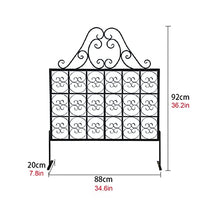 JIAOCKJIAO Metal Garden Trellis,Decorative Garden Obelisk Fence Frame with Base,Iron Art Climbing aid Support for Plants for Decoration Courtyard/Lawn/Patio/Backyard/Terrace (Color : Black)