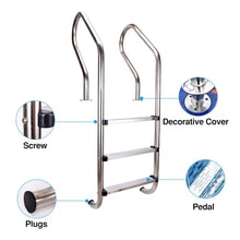 Stainless Steel Pool Ladder Anti-Slip Steps for Inground Above Ground Swimming Pool