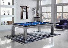 Playcraft Monaco 8' Slate Pool Table with Dining Top Silver