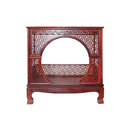 orientliving Chinese Rosewood Furniture Canopy Bed Miniature Display Brown