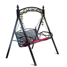 KYTGFH Large Outdoor Porch Swing Garden Patio Swing Chair Outdoor Patio Swing Chair,Princess Swing Bed Backyard Furniture Lazy Daze Hammocks Swing Bench Outdoor Porch Garden(Black)