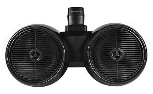 Rockville 2 Dual 8" Wakeboards with 6.5" Speakers & 6-Channel Amplifier Kit Black