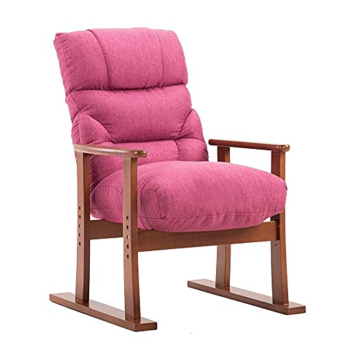 Renovation House Chairs Lounge Chair Multi function Adjustable Lazy Couch 180 deg Flat Recliner Foldable Lounge Chair Durable (Color : Wood is white)
