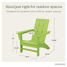 POLYWOOD Modern Adirondack Chair – All-Weather Outdoor Lawn Adirondack Chairs – HDPE, Fade-Resistant & Durable Outdoor Furniture – For Patio, Deck & Fire Pit Chairs – Lime