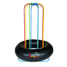 Jungle JumpaRoo Trampoline Play Set with Swing Bar Large Red/Green/Yellow/Blue