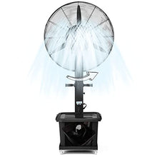 USZWBY Industrial Misting Fan, 3 Cooling Speeds Stand Fan with Mist, Outdoor Misting Pedestal Fan with 90° Oscillation and 11 Gallon Large Capacity Tank (81Cm/31.9In)