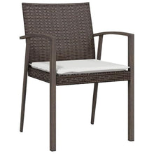 DYRJDJWIDHW Modern Garden Dining Set 5 Pieces Brown Black PE Rattan Outdoor Patio Furniture Set with UV Resistant All Weather Wicker for Terrace Backyard Spring Summer Entertaining