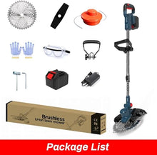 Brushless Cordless String Trimmer Kit, Electric Weed Eater Battery Powered, 21V Weed with 2 Li-Ion Battery, 2 in 1 Brush Cutter with 8" Blade, Edger Lawn Tool for Yard Garden Sidewalks