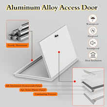 MLYAYE Insulated Attic Access Door Panle Aluminum with Safety Lock, Commercial Flush Mount Utility Inspection Cover Plate for Drywall, Water Service HVAC Concealed Dooes(91 x 102 cm/36 x 40 in)