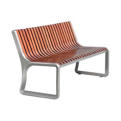 WOAITIANTIAN Outdoor Bench, Wood Backrest Park Bench, 2-Person Outdoor Leisure Seating for Park & Residential Patio Bench(180cm)