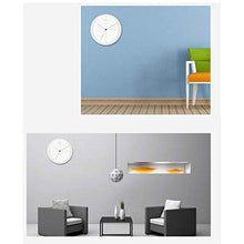 Battery-Powered Indoor and Outdoor Silent Wall Clock Round Clock Wall for Patio Home Decoration (Color : Black)