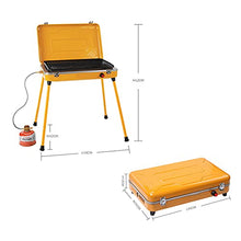 Small Propane Gas Grills Outdoor/Indoor Portable Cooking Camping Stove Smokeless Barbecue Grill Yellow