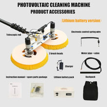 JIANSMZ Solar Panel Cleaning Machine - Double Head Brush for Photovoltaic Panels 5.5m Fed Pole Kit with Lithium Battery Efficient Roof Solar Cleaner for Power Generation