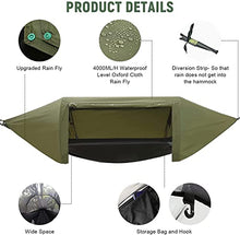 Portable Camping Hammock, Waterproof Hammock with Mosquito Net and Rain Fly, 3 in 1 Function Lightweight Hammock Tent, for Travel Picnic Hiking (Color : D, Size : 270x140cm)