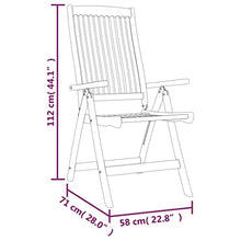 GKMBCVDFR Solid Eucalyptus Wood Folding Patio Chairs 8 Pack, Outdoor Garden Armchairs with 5 Reclining Positions and Curved Seat