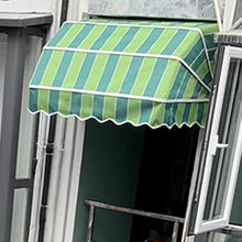 REMYS Manual Telescopic Door Canopy, French Window Awning Green, Outdoor Sunshade/Rain Cover Waterproof, Custom Colors(L 105cm/41.3in(WxH 80x80cm))