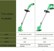 AMYYTL Cordless Grass Strimmer Electric Lawn Mower Rechargeable 1500W Wireless Lawn Mower Outdoor Small Household Multifunctional Cutting Artifact